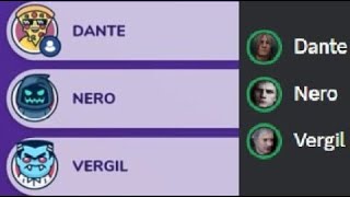 dante, nero, and vergil play gartic phone
