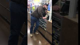 Frustrated Walmart Customer uses intercom system to get help