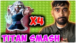 Titan Smash in Legends Day 1 . Road to 6k. Clash of Clans.