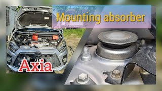 Mounting absorber produa axia (Cara ganti)\nganti kepada mounting alza (bearing)