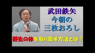 【武田鉄矢 今朝の三枚おろし】野生の体を取り戻せ!!