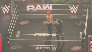 The Rock Acknowledges Roman Reigns Live Crowd Pop - WWE Raw 1/6/25