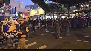 West Point Corps of Cadets March up River Avenue to Yankee Stadium for Notre Dame Game 11-23-24