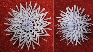 Handmade Paper Snowflakes❄️DIY Snowflake Patterns🎄DIY Christmas Decorations Ornaments