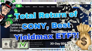 TOTAL Return of (CONY) Yieldmax Coin Option ETF 94% Dividend Yield CONY Not A Return of Capital