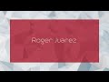 Roger Juarez - appearance