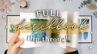 🎨 Full Sketchbook Flip Through | Gouache & Watercolor Journal