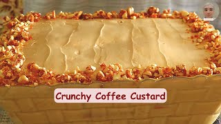 Quick \u0026 Easy 10 Minutes Cold Dessert Recipe | NO OVEN ❌ NO FRIDGE  | Crunchy Coffee Custard Recipe