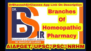 Branches of Homoeopathic Pharmacy || Homoeopathy ||Dr.Bhavesh Sir Classes|| Lecture-3