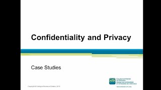 Confidentiality And Privacy Case Studies