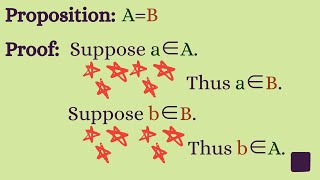 Basic proofs involving sets.