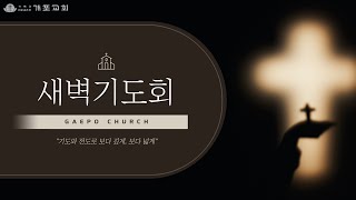 [개포교회 새벽기도회] 2024.01.12(금) | 거라사 광인을 고쳐주심 | 마가복음 5:1-20 (이상혁 담임목사)