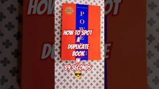 How to Spot A Duplicate Book in 59 Seconds 😎 | 48 Laws of Power | Robert Greene Books