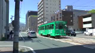 【路面電車動画】熊本市電７２　つりかけの音　１３５０形