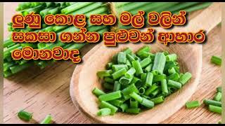 ලූණු කොල සහ මල් වලින් සකස් කරන්න පුළුවන් ආහාර මොනවද ?