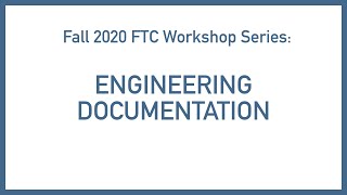 Engineering Documentation | FTC Workshops