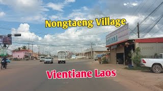 Driving in Vientiane || Nongtaeng Village to 450Year Road