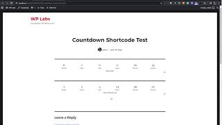 [How To] WordPress Countdown Widget Shortcode Usage