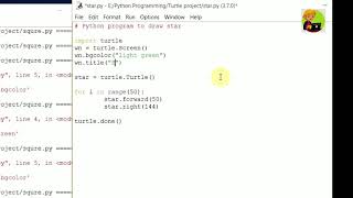 How to draw a star 🌟 using python programming