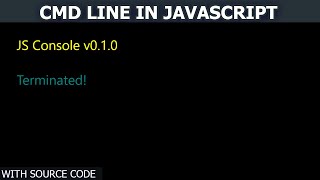 Command Line GUI Looking Programs In Javascript