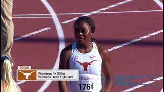 TEXAS RELAYS 2022 : PRELIMS 4X100M - TEXAS 42.42 WL