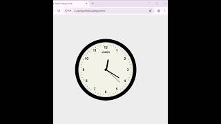 Animated Clock Using HTML, CSS and JavaScript