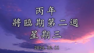 #陳神父默思日記 | 丙年將臨期第二週 星期三 | 講者 : 陳新偉神父 2024.12.11