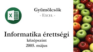 Gyümölcsök - 2005. május középszintű informatika érettségi: táblázatkezelés