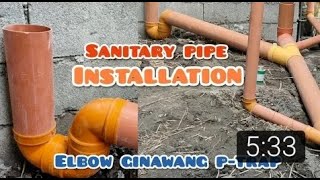 Sanitary pipe installation