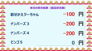 宝くじ　NumSR収支結果想　2023-07-19 (水）