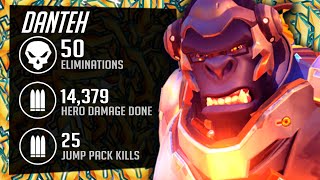 THIS IS WHAT WINSTON'S FULL POTENTIAL LOOKS LIKE - DANTEH! 50 ELIMS! [ OVERWATCH 2 TOP 500 ]