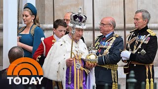 See King Charles, royal family leave Westminster after coronation