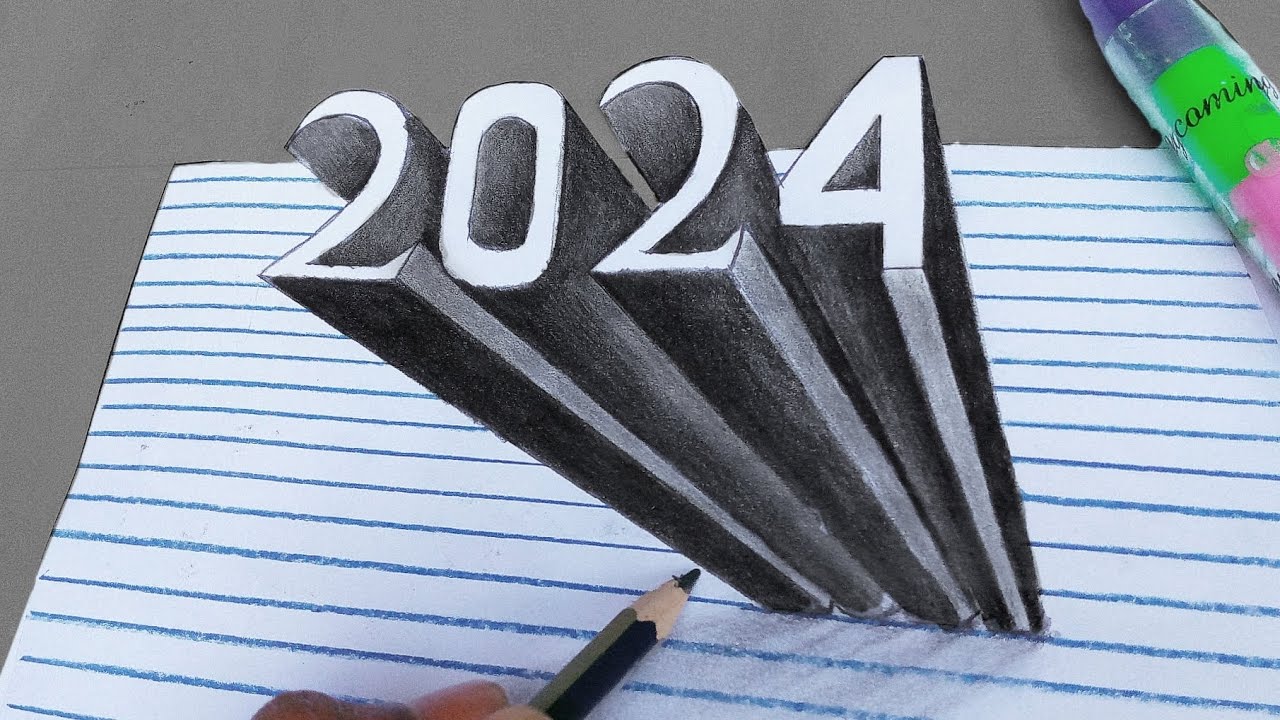 2024 3d Drawing || 2024 Drawing || 3d Drawing 2024 - YouTube