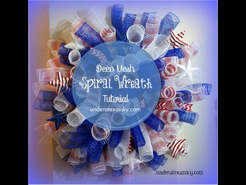 Deco Mesh Spiral Wreath Tutorial Deco Mesh Spiral Wreath Tutorial