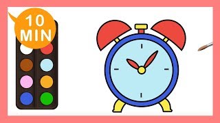 《鬧鐘 Alarm Clock》認識顏色Coloring for kids｜10分版｜Painting｜Coloring｜Drawing｜Art｜【畫畫魔法】YOYO點點名S19