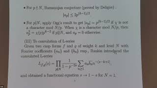 Modular curves, modular forms and Hecke operators: old and new - Winnie Li