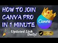 😍 Get Canva Pro Free Team Link (100% Working & Daily Updated) | Canva Pro Team Link Free