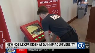 New mobile CPR kiosk at Quinnipiac University