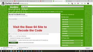 How to encode & decode the any kind of word using base64decode.org | Hackers Journal