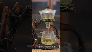 Automatic tea set, tea making for the lazy, anti-scald tea set, glass tea set. #tea #teaware