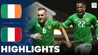 Ireland vs Italy | What a Game | Highlights | U21 Euro Qualification 21-11-2023