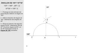 08.7e-Ángulos de 135º y 67º30' usando compás y regla