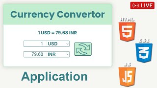 🔴 Currency Convertor App using JavaScript 💚 Mini Js Project | HTML CSS JavaScript #webapplications
