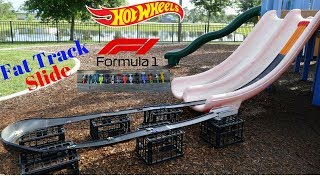 Hot Wheels fat track slide Formula 1 tournament race