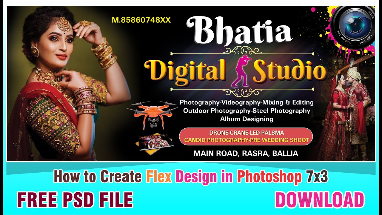 Digital Photo Studio Board Design || Adobephotoshop || Flex Banner ...