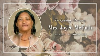 Celebration of Life Services for Ms. Joyce McRath