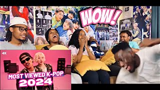 Africans show their friends TOP 100 MOST VIEWED K-POP SONGS OF 2024 - so Far