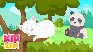 Relaxing Music For Children - Be Calm and Focused (cute animals) | 3 Hours Exten