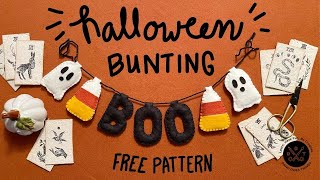 DIY Easy Felt Halloween Bunting + FREE PATTERN!