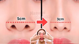 SLIM NOSE MASSAGE! Get Sharper, Higher, Slimmer Nose Naturally with This Face Exercise